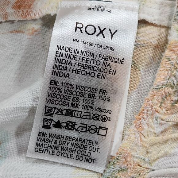 🔹️🔺️NWT Roxy White Lightweight Hibiscus Sun Dress XSmall - Picture 10 of 12